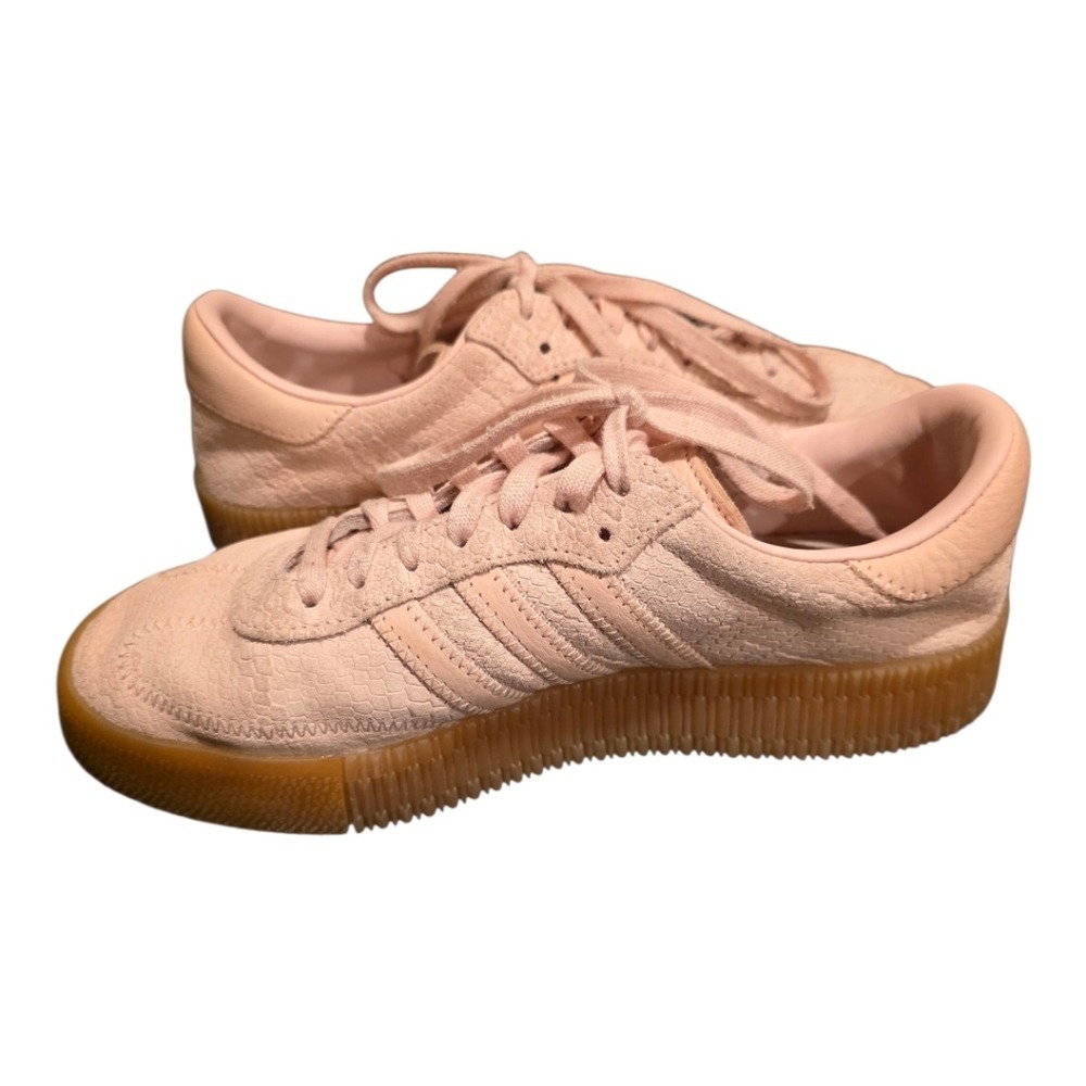 ADIDAS Samba Rose Icey Pink Snake Skin Textured Sneakers - Size 7 1/2 - Picture 3 of 8